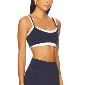 Women's Navy Contrast Trim Sports Bra
